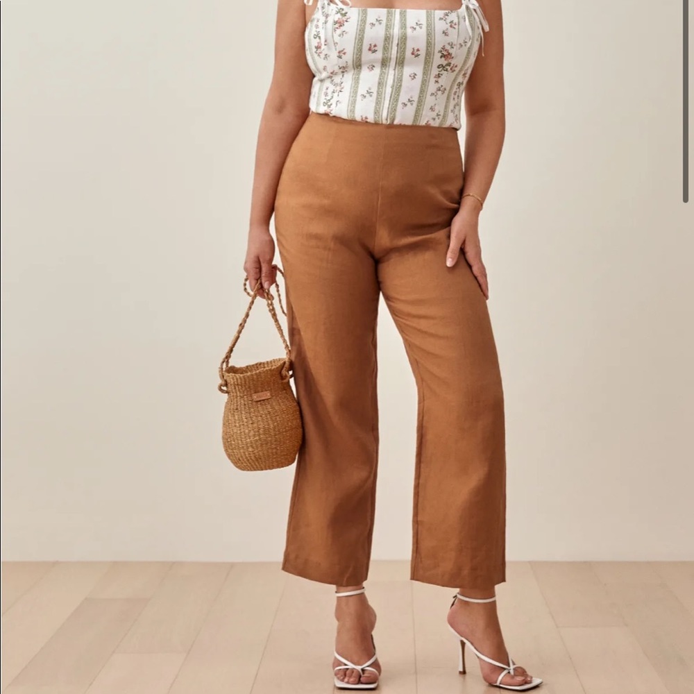 NWT Reformation Justin Linen Pant